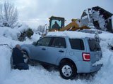 car stuck in snow