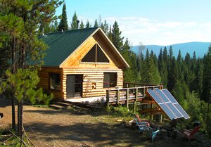 Off grid solar cabin